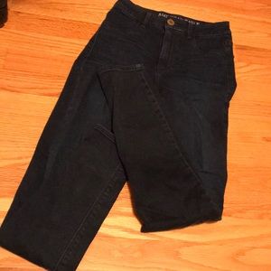 Vintage high waist dark wash skinny jeans